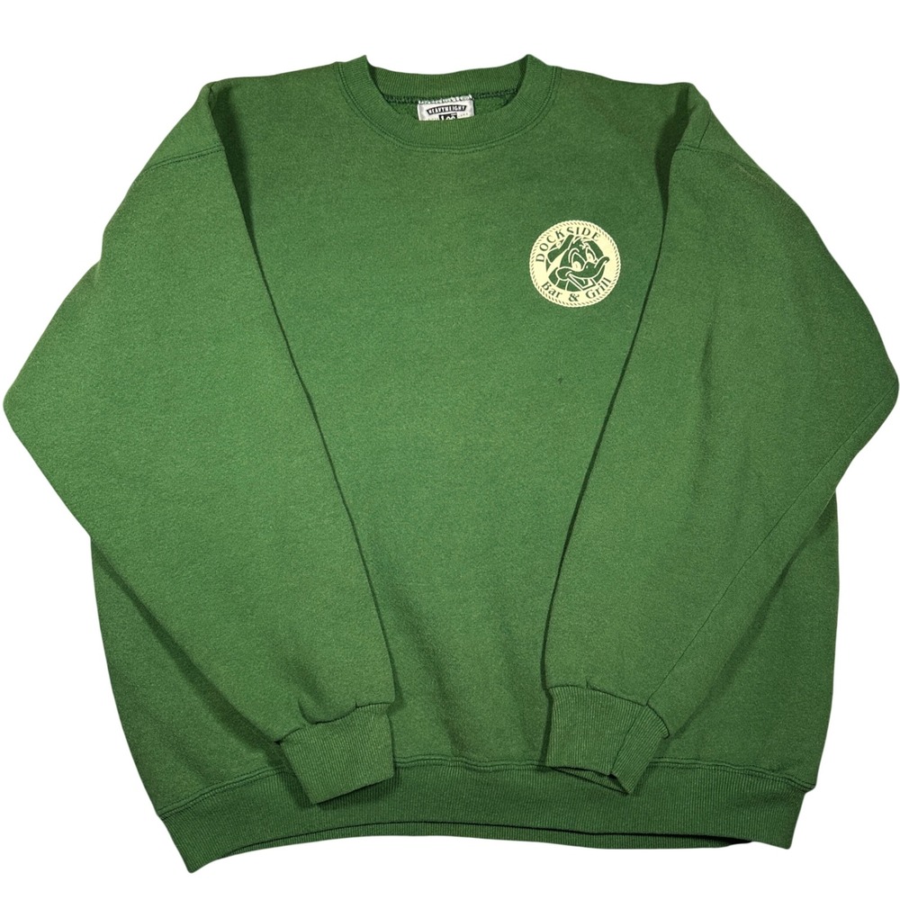 Vintage‎ 90s Faded Green Earth Tone Crewneck Lee Heavyweight Sweatshirt XL